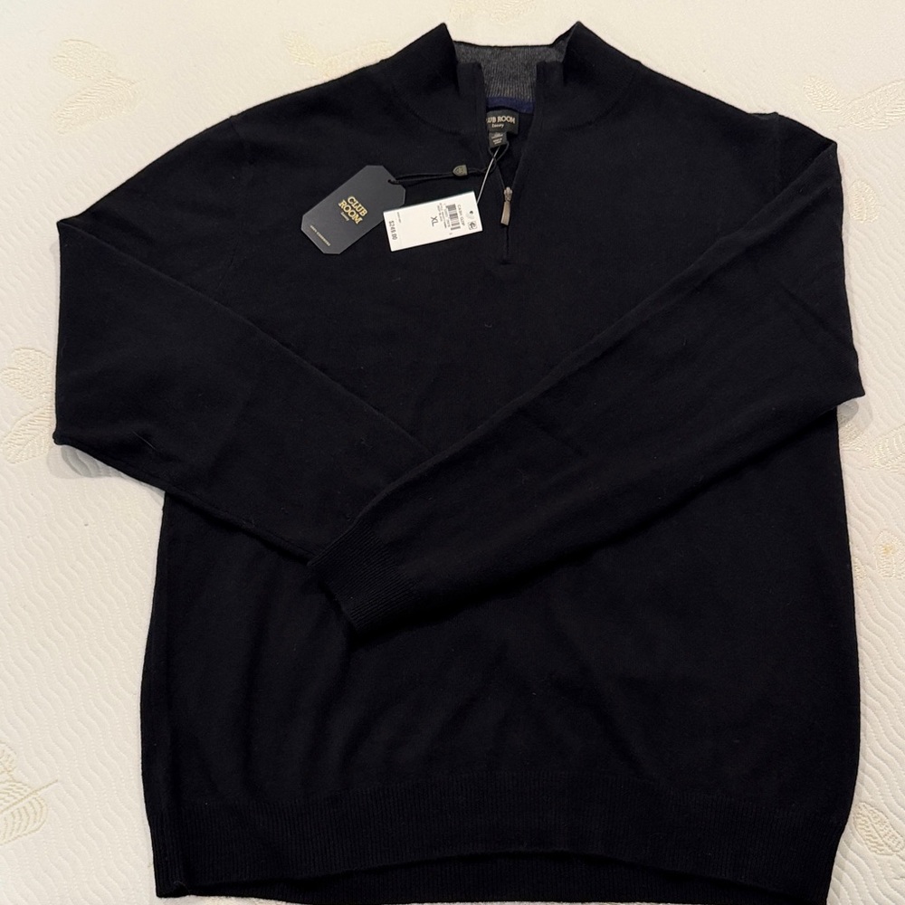 NWT Club Room Men's Cashmere Black Sweater